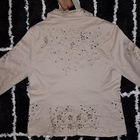 NWT PAPARAZZI Jean Jacket sz M L - Picture 6 of 11